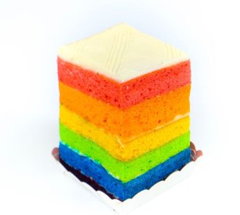 Rainbow Cake Slice
