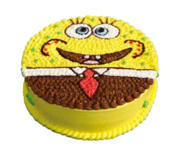 Tart Cake Motif Spongebob 18cm Bulat
