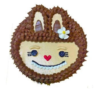 Tart Cake Motif Labubu 18cm Bulat